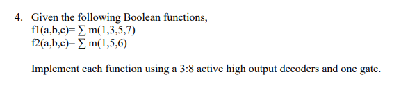 Solved Given the following Boolean | Chegg.com