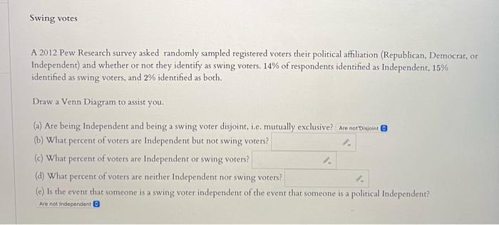 A 2012 Pew Research survey asked randomly sampled | Chegg.com