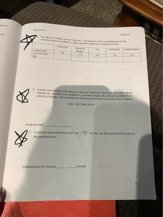 Solved A student prepared the following mixtures and | Chegg.com