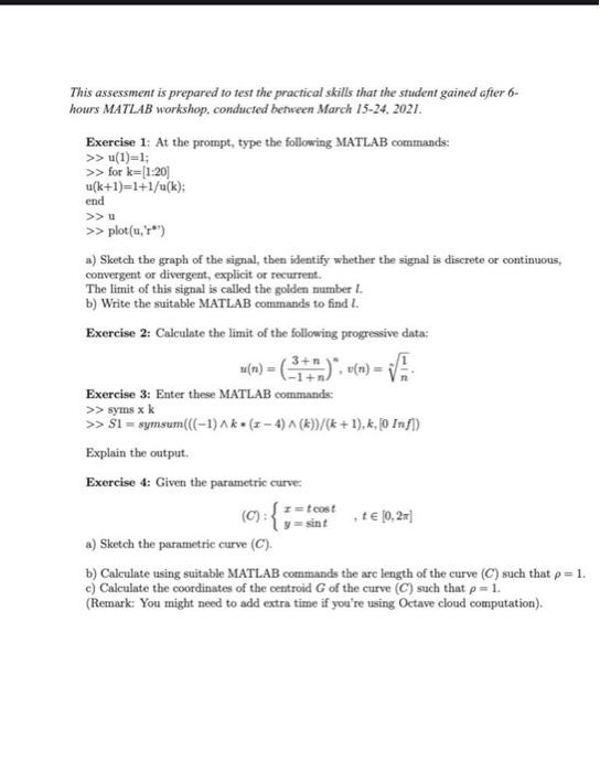 This Assessment Is Prepared To Test The Practical Chegg Com