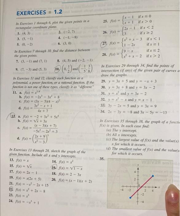 Solved In Exencises 1 through 6 , plot the given points in a | Chegg.com