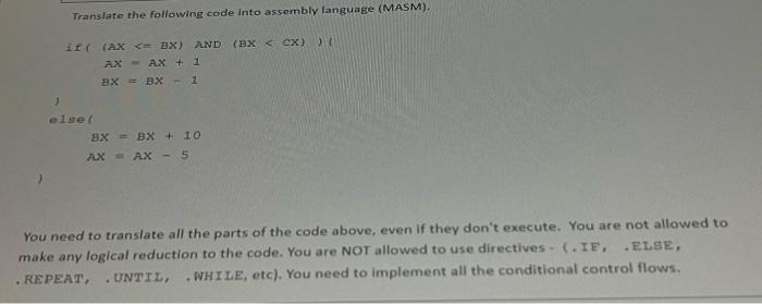 Solved You need to translate all the parts of the code | Chegg.com