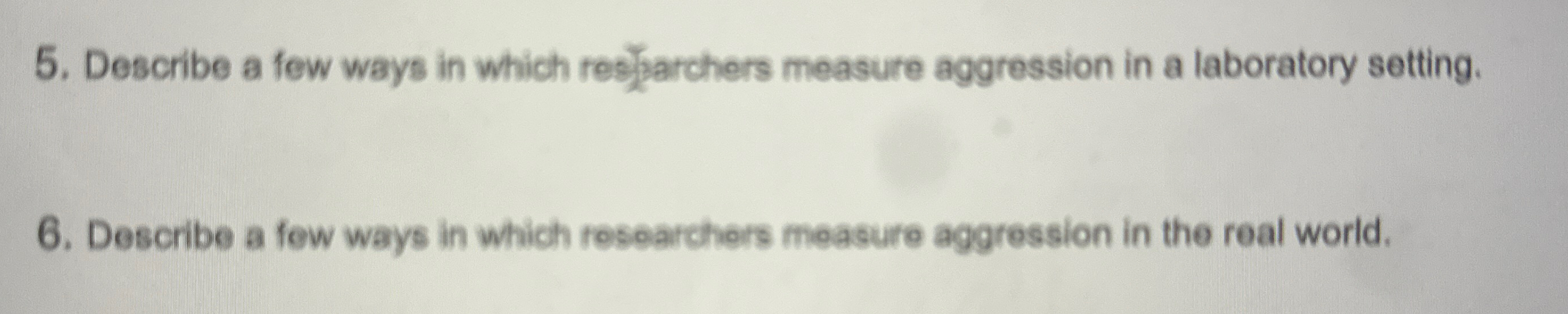 Solved Describe a few ways in which resjearchers measure | Chegg.com