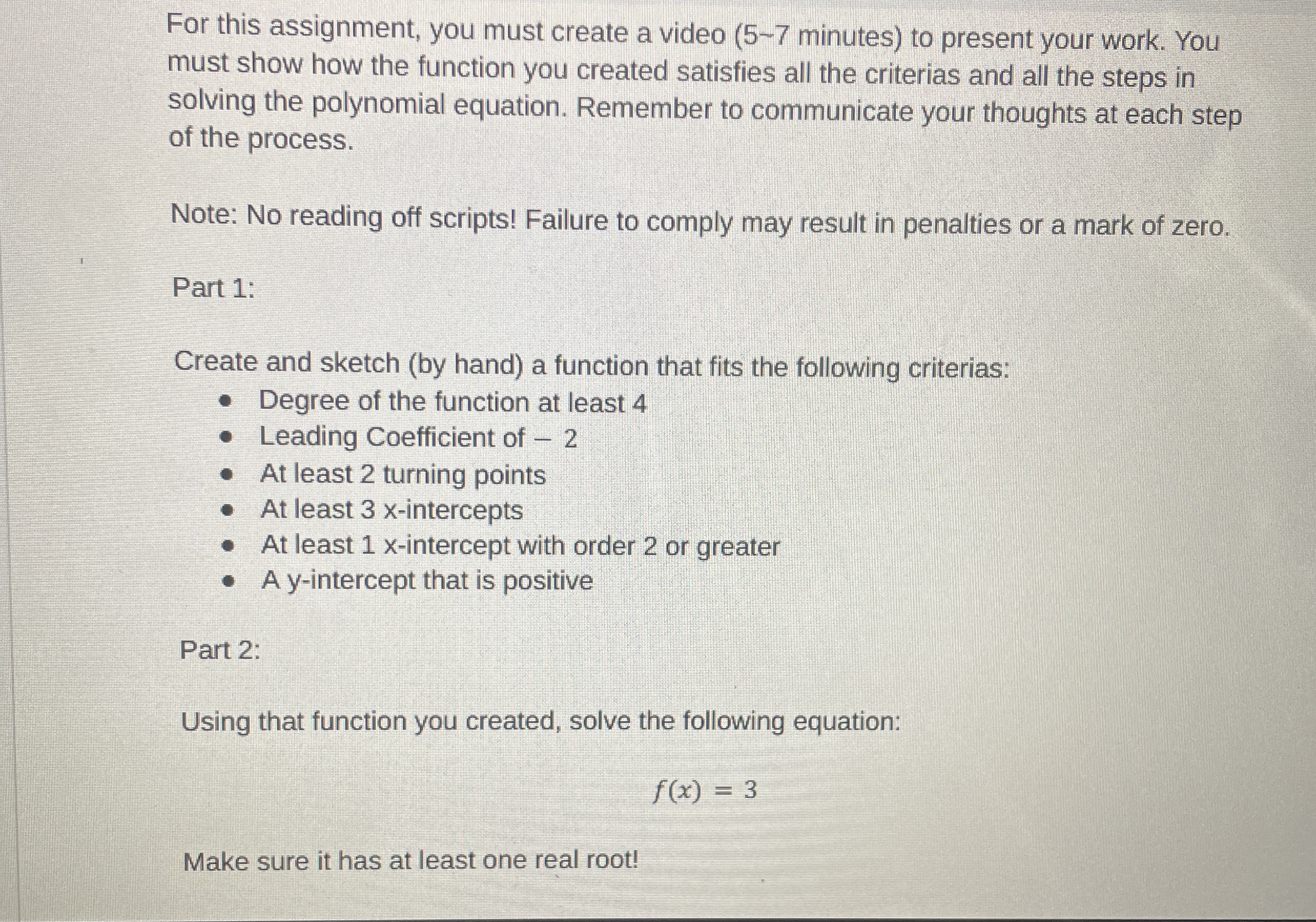 Solved For this assignment, you must create a video (5-7 | Chegg.com