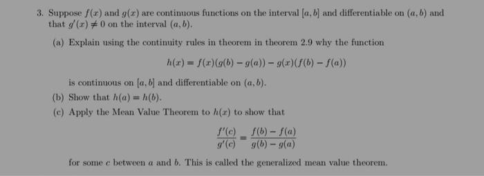 Solved Please Help With Part C 3 Suppose F R And G X Are