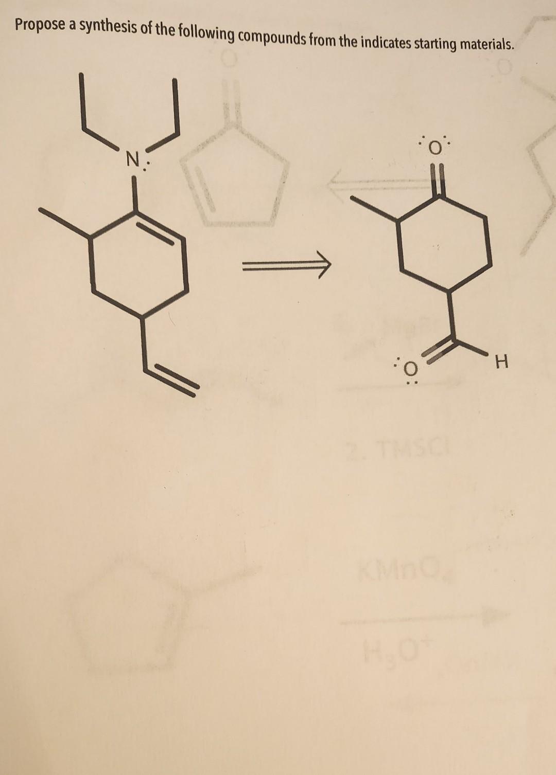 Propose A Synthesis Of The Following Compounds From | Chegg.com