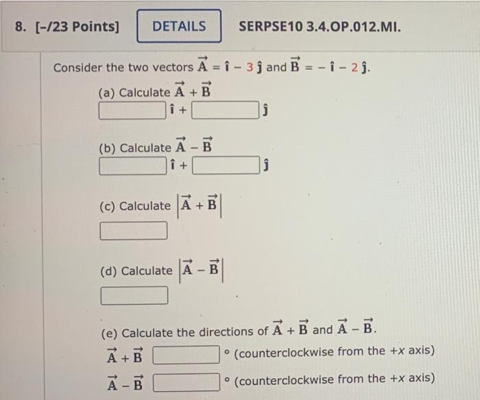 Solved Two points in the xy plane have Cartesian coordinates | Chegg.com