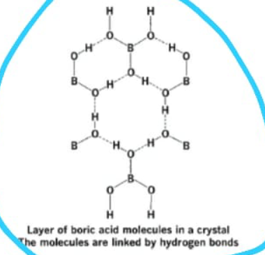 Solved H B H H B B H H Layer of boric acid molecules in a | Chegg.com