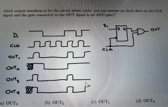 Solved which output waveform is for the circuit below (note: | Chegg.com