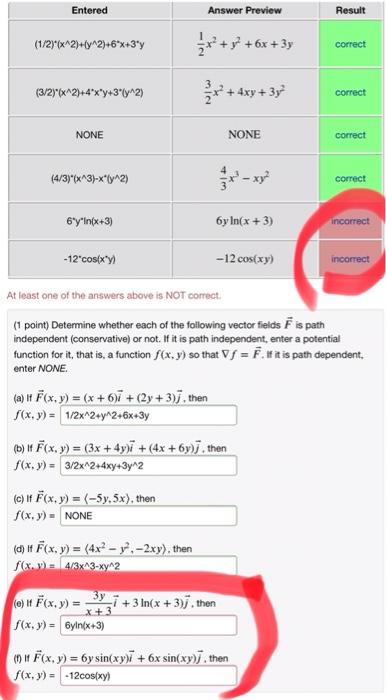 Solved Entered Answer Preview Result Chegg Com