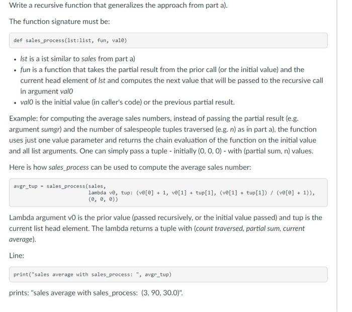 Write a recursive function that generalizes the | Chegg.com