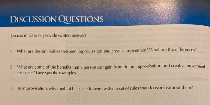 Discuss Question Example Solved DISCUSSION QUESTIONS Discuss in class or provide | Chegg.com