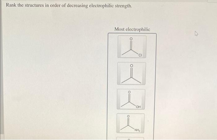 Solved Rank the structures in order of decreasing | Chegg.com