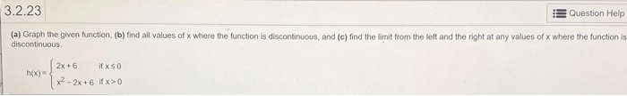 Solved 3.2.23 Question Help (a) Graph the given function, | Chegg.com