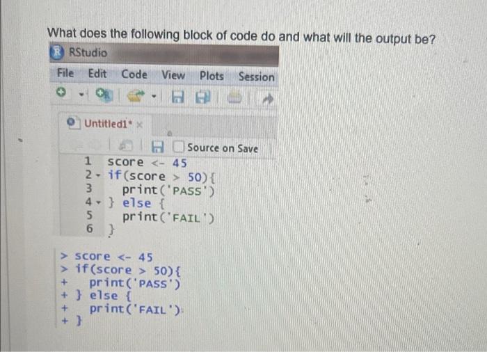 Solved What does the following block of code do and what | Chegg.com