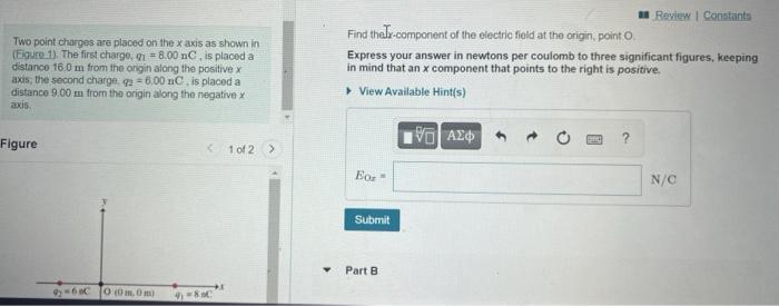 Solved Find the ]r-component of the electric field at the | Chegg.com