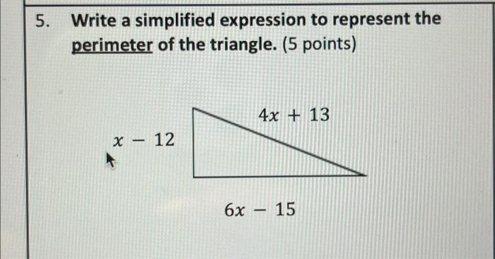 Solved 5. Write a simplified expression to represent the | Chegg.com