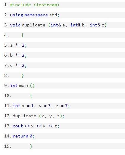 Solved 1. #include 2. using namespace std; 3. void | Chegg.com