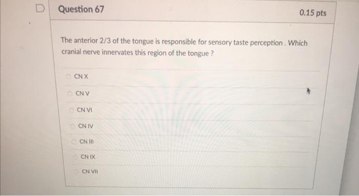 anterior 2 3 tongue taste innervation