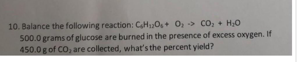 balance the reaction c6h12o6 o2 co2 h2o