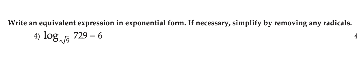 Solved Write an equivalent expression in exponential form. | Chegg.com