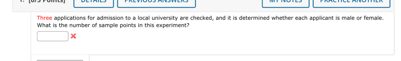 Solved Three applications for admission to a local | Chegg.com