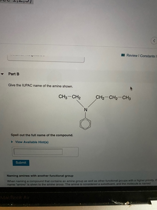 1 2 0 A Review Constants Part B Give The Iupac Chegg 