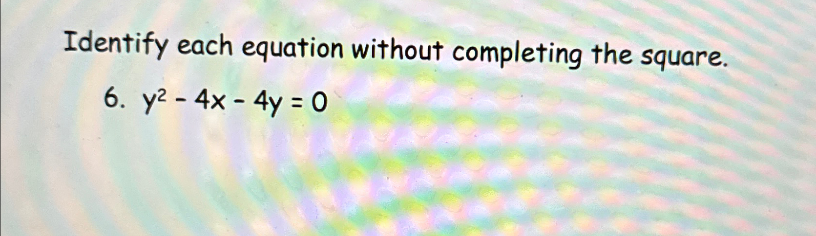 y 2x 2 4x 6 complete the square