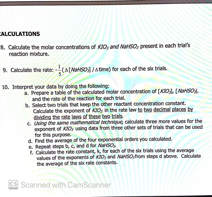 Solved quantitative lab Show how the values in the