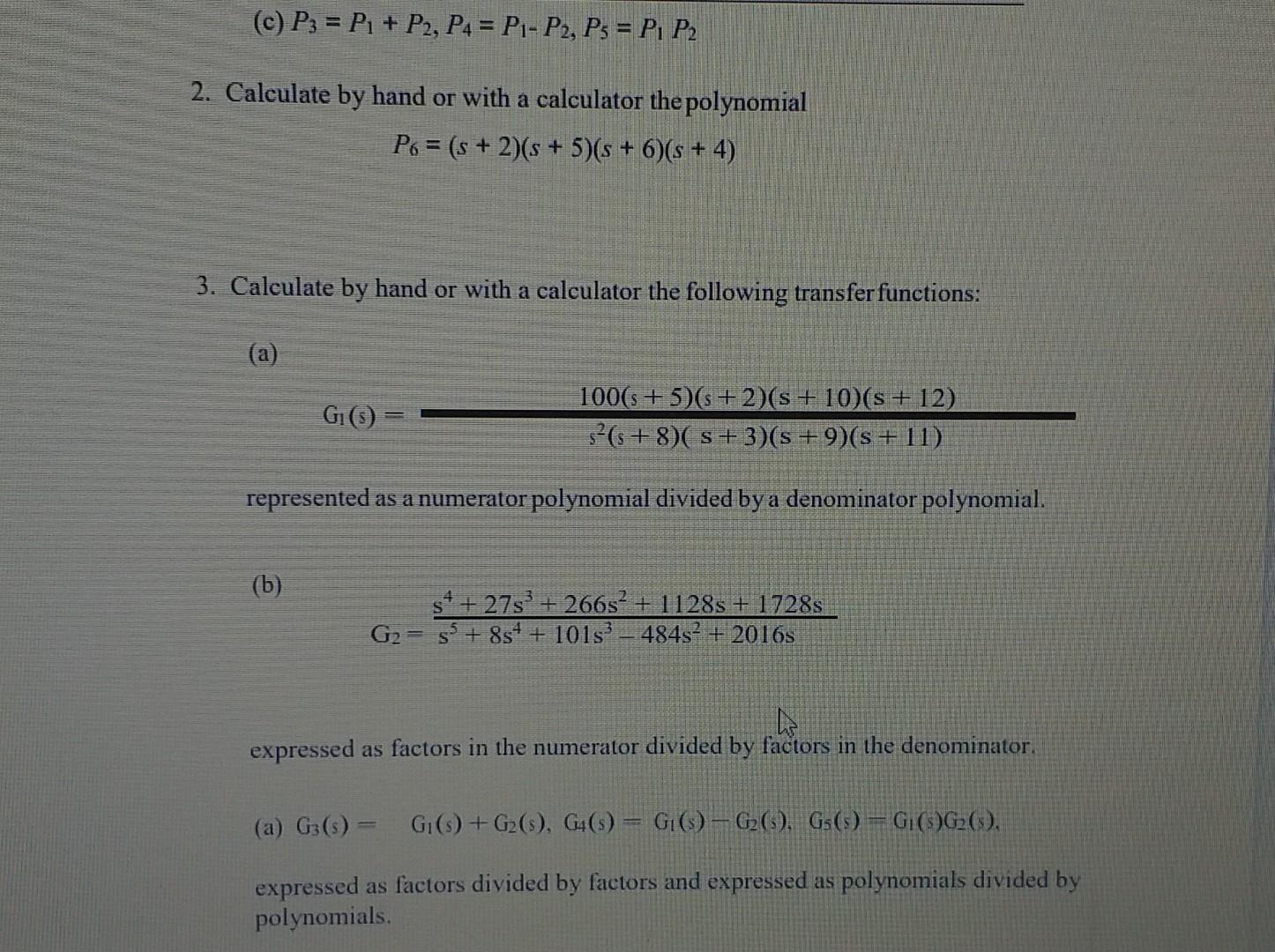 Solved Modelling in the frequency domain Mathematical models | Chegg.com