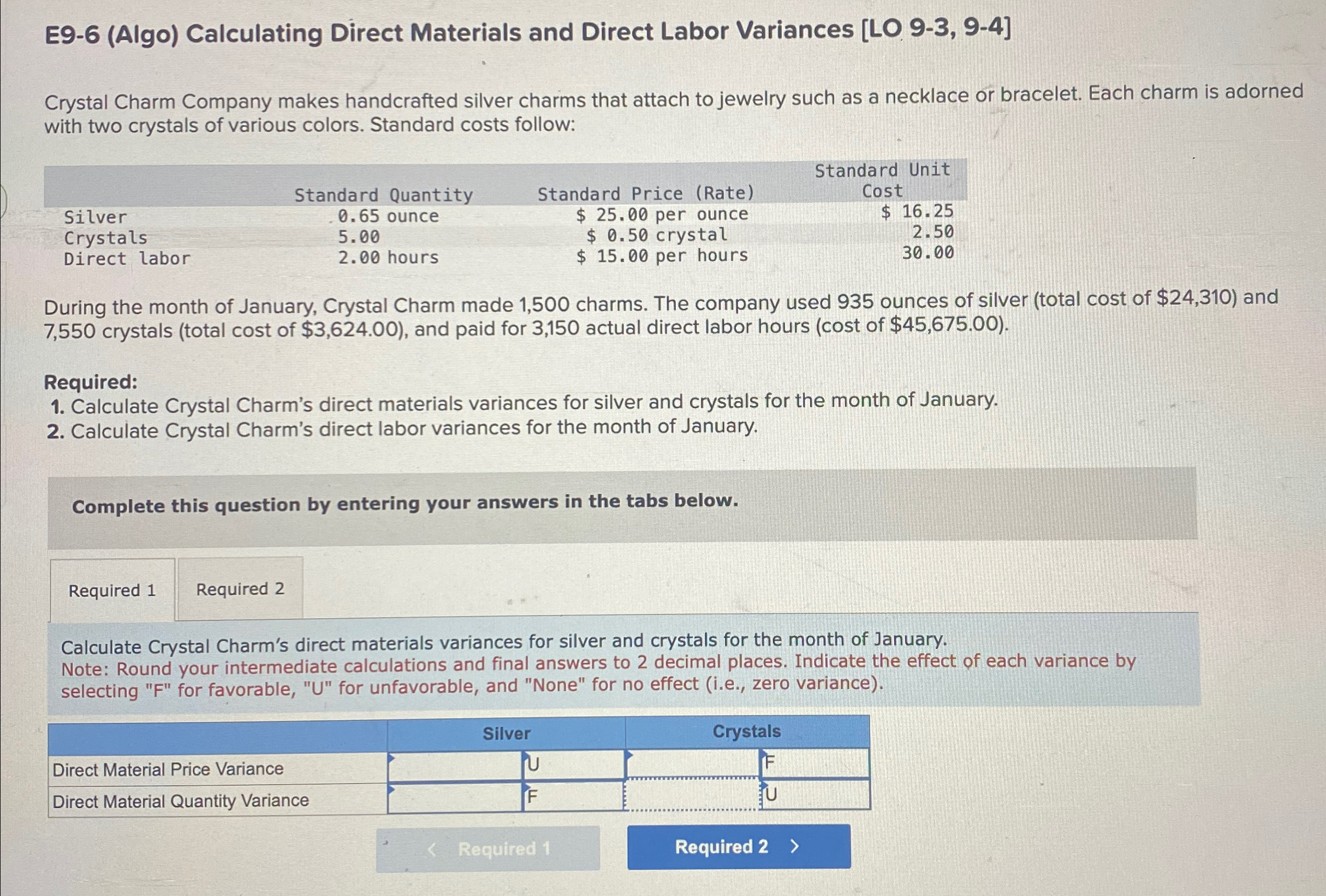 Solved E9-6 (Algo) ﻿Calculating Direct Materials and Direct | Chegg.com