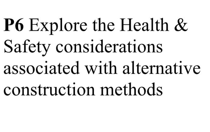 Solved P6 Explore The Health & Safety Considerations | Chegg.com