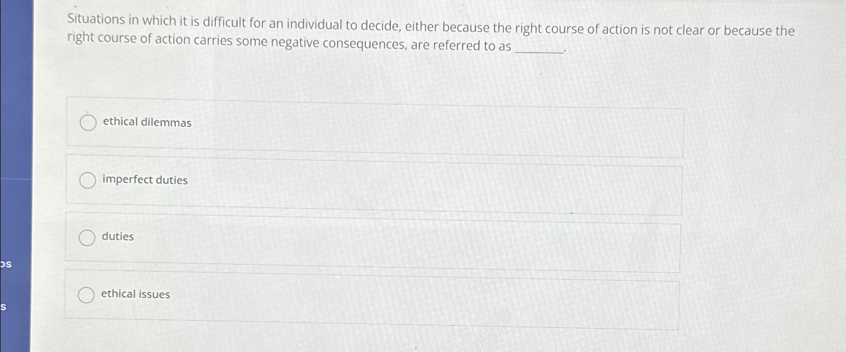 what would be the best course of action in these situations