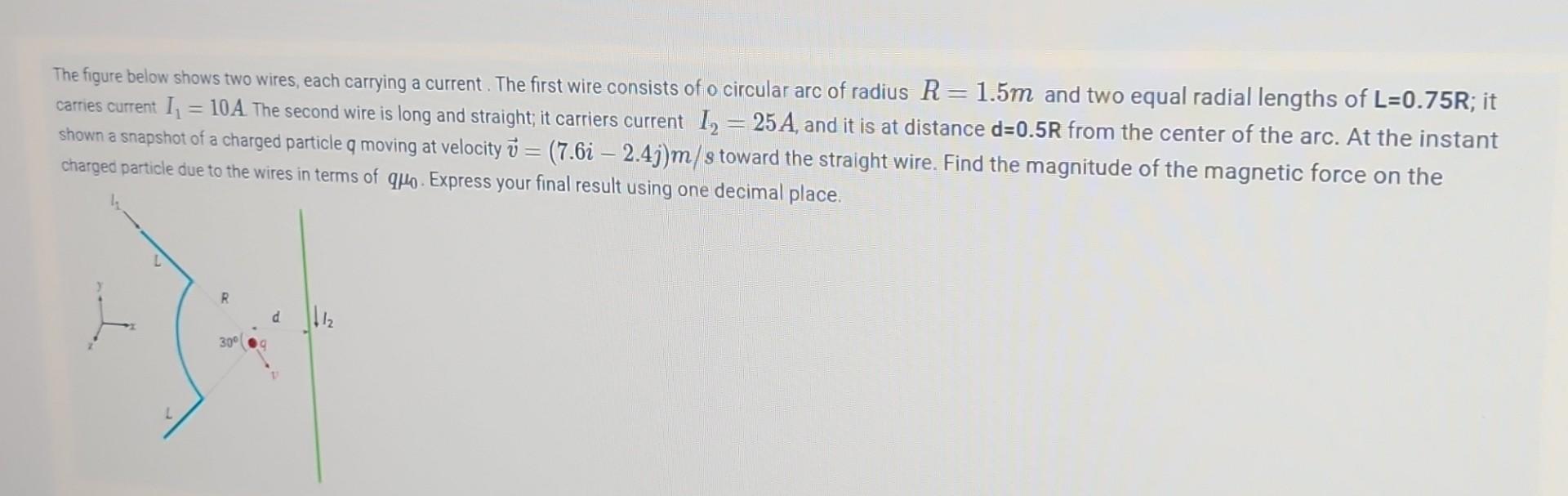 Solved The figure below shows two wires, each carrying a | Chegg.com