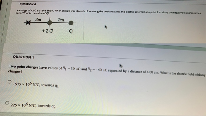 Solved QUESTION 6 A charge of 12C is at the origin. When | Chegg.com