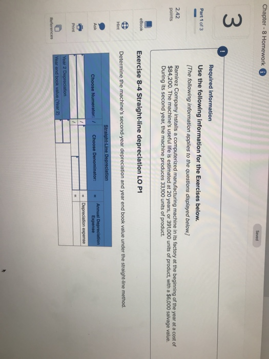 Solved Chapter - 8 Homework Part 1 of 3 Required information | Chegg.com