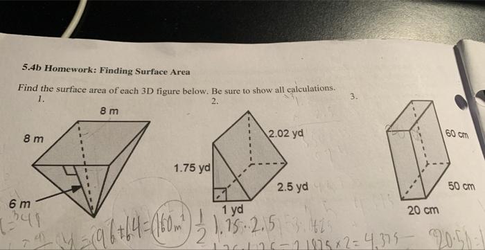 Solved 5.4b Homework: Finding Surface Area Find The Surface | Chegg.com