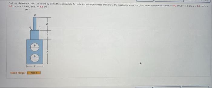 Solved Find the distance around the figure by using the | Chegg.com