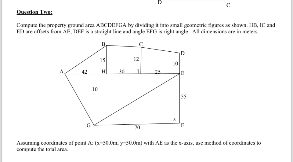 Solved Question Two:ccompute The Property Ground Area 