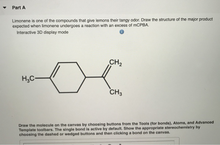 Solved Part A Limonene Is One Of The Compounds That Give | Chegg.com