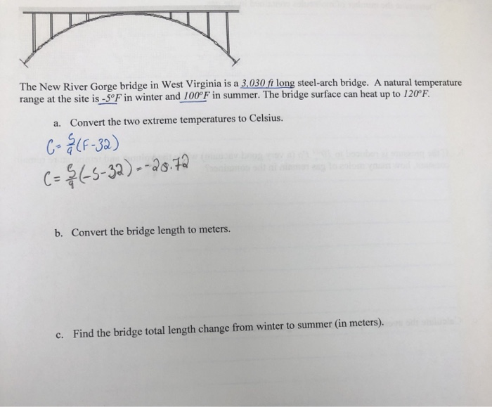 Solved The New River Gorge Bridge In West Virginia Is A 3 Chegg Com