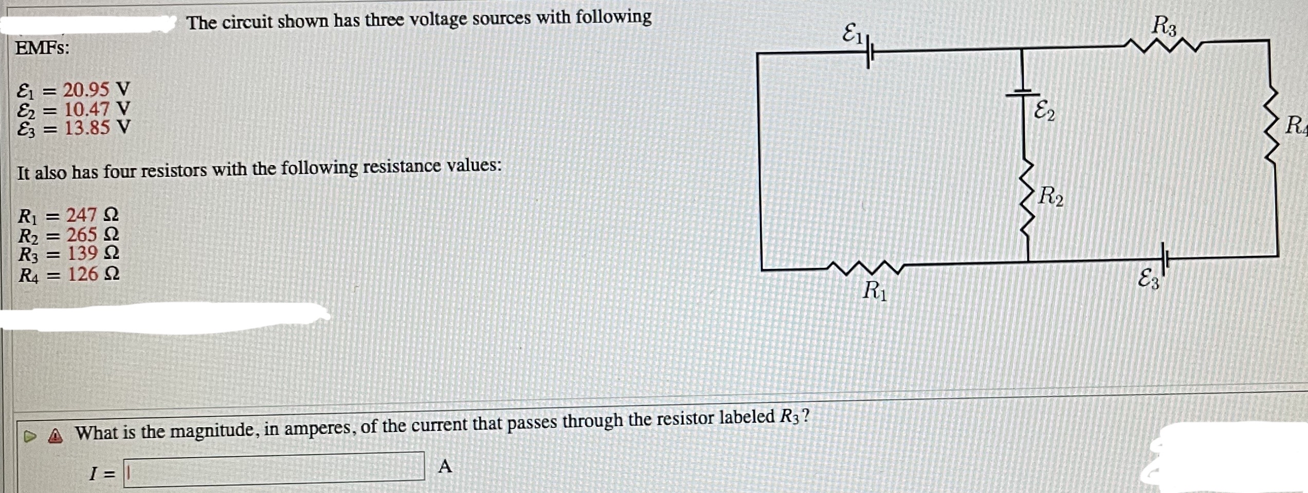 Solved The circuit shown has three voltage sources with | Chegg.com