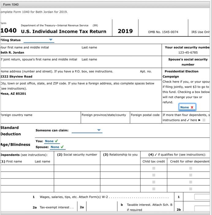 Instructions Form 1040 Schedule 1 Schedule 2 Sched Chegg Com