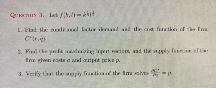Solved QUESTION 3. Let f(k, 1) = $it. 1. Find the | Chegg.com