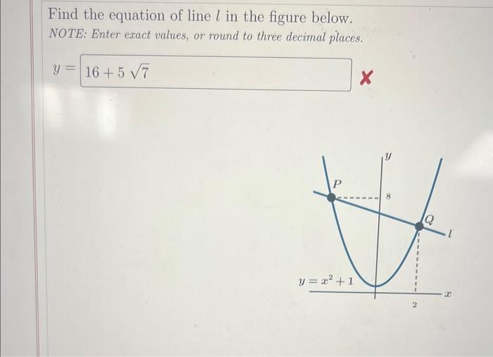 Solved Find the equation of line l in the figure below. | Chegg.com