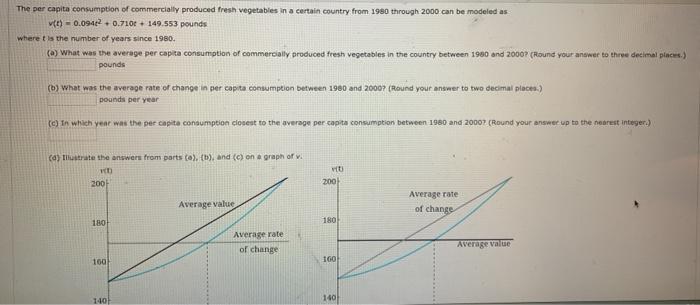 Solved The per capita consumption of commercially produced | Chegg.com