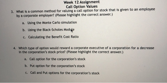 assignment of a call option