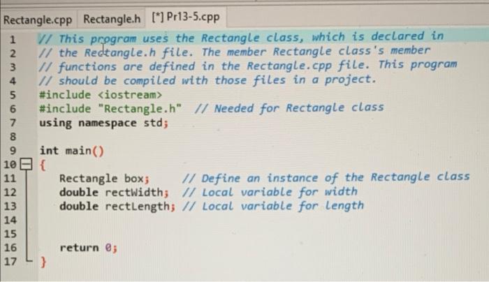 Solved Program 1: Array of Rectangle objects Use the code | Chegg.com