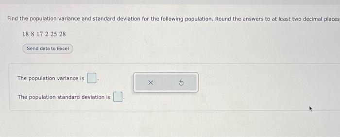 Solved Find the population variance and standard deviation | Chegg.com