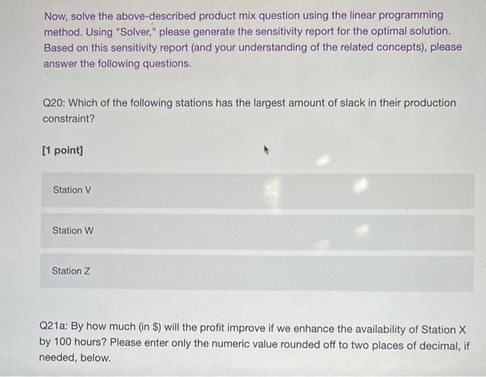 Solved Consider the following details for a production | Chegg.com